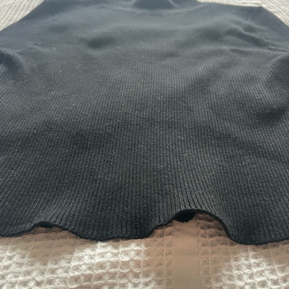 All Saints ribbed cropped black turtle neck sweater - Picture 3 of 3